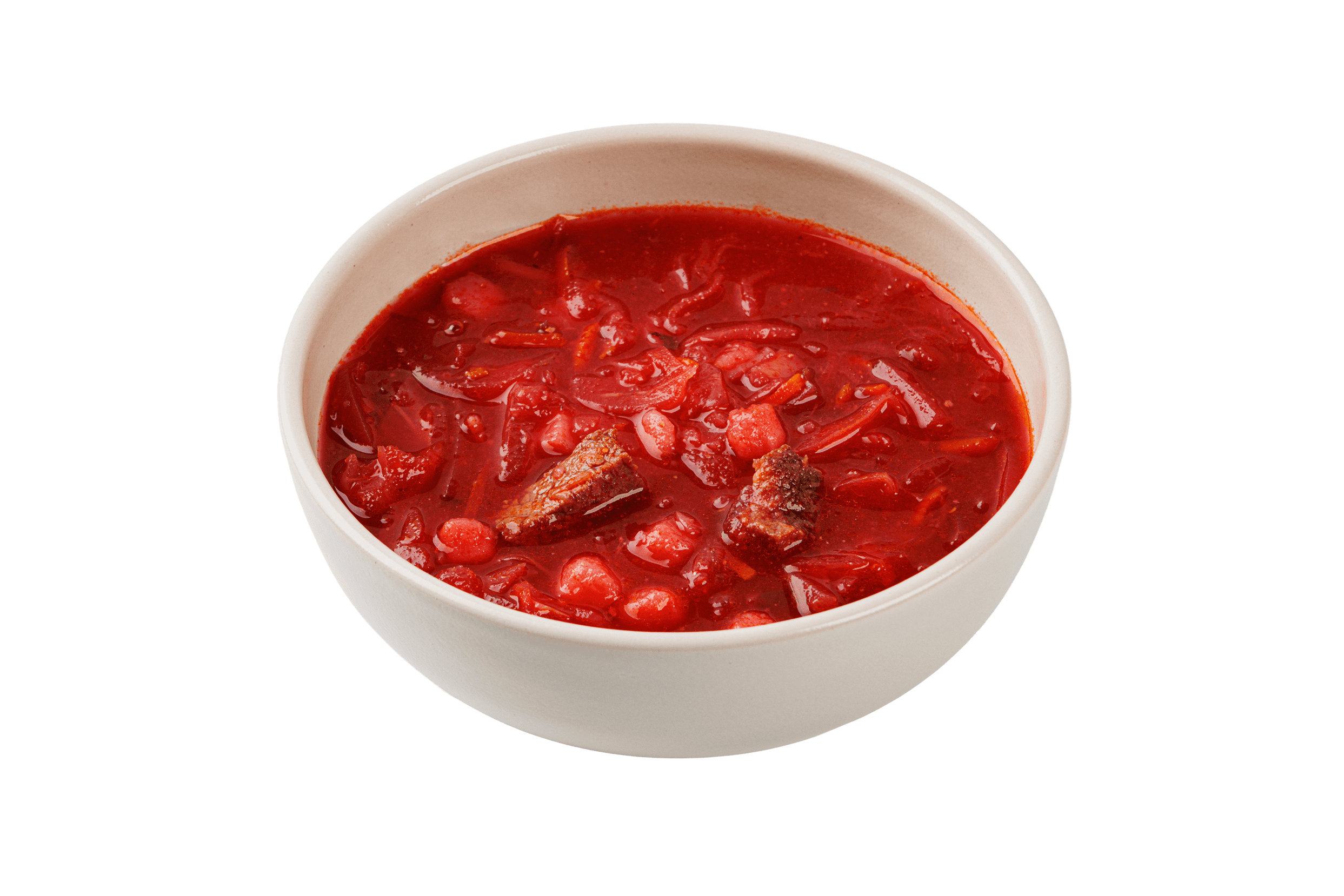 Борщ с говядиной, хлеб